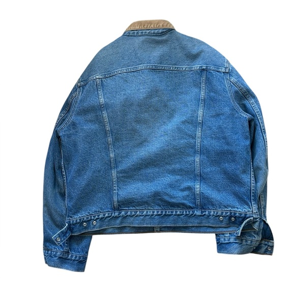 Vintage gwg snap up denim blanket lined jacket (sz 50 fits best oversized large) - Picture 3 of 7
